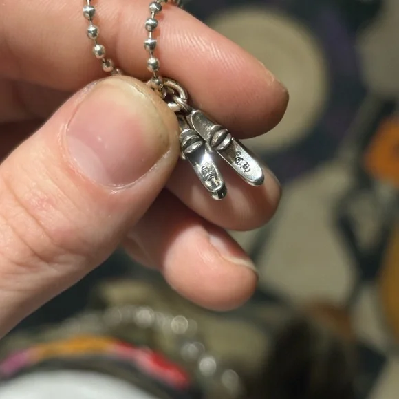 .925 CH RUBY AND SAPPHIRE DOUBLE BABY FAT PENDENT 18 IN. BALL CHAIN NECKLACE - Picture 5 of 9